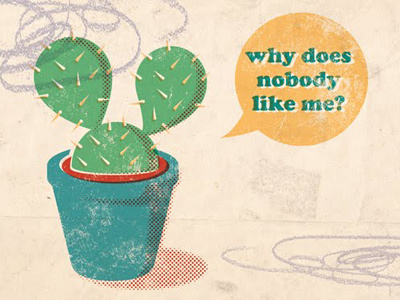 Cactus Illustration block print blockprint cacti cactus cactuses illustration ink misregistered plant print texture