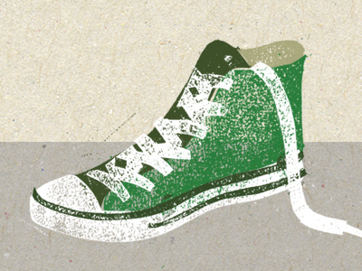 Converse block print blockprint converse illustration ink misregistered print shoe shoes texture trainer trainers