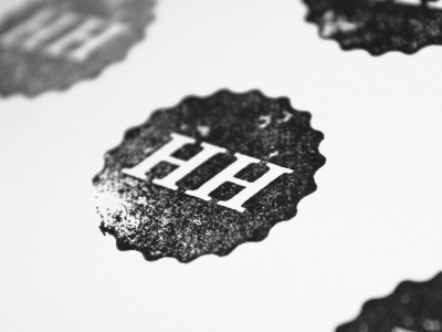 HH Stamp ambigram ink logo print rubber stamp stamp texture