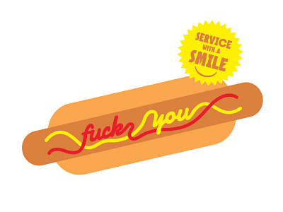 Harvey Hartley - Hot Dog advertising food hot dog illustration service service with a smile