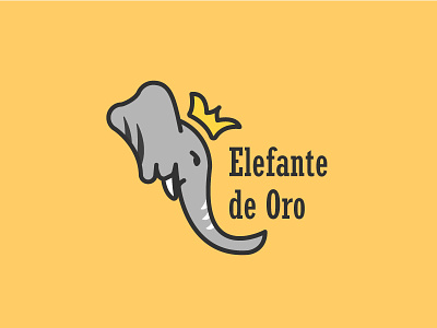 Elefante De Oro crown elefante elephant illustration king logo oro