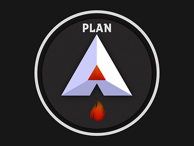 Plan A - [Rubí] a fire fuego letra letter logo plan red rojo