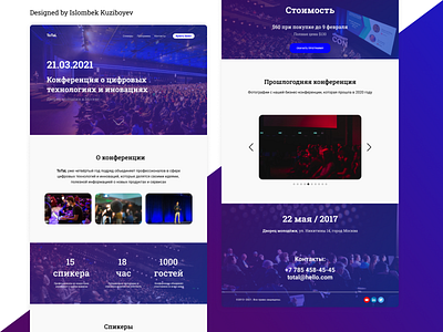 BUSINESS CONFERENCE LANDING PAGE business businessconference design landing page ui web design