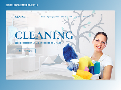 CLEANING COMPANY LANDING PAGE cleaning cleaning company cleaning services design landing page ui web design