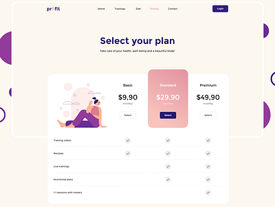Pricing Plan | UI design design geometric graphic illustration ui web