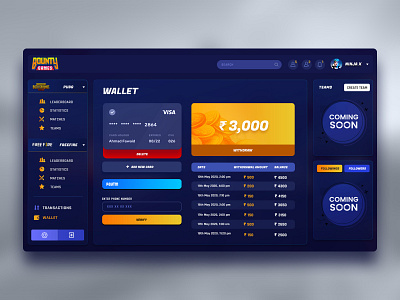 Wallet | Payment page game game ui payments wallet ui