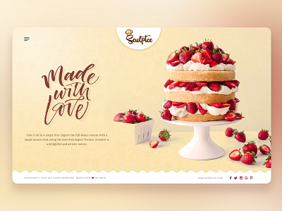 Cake shop clean colorful landing page