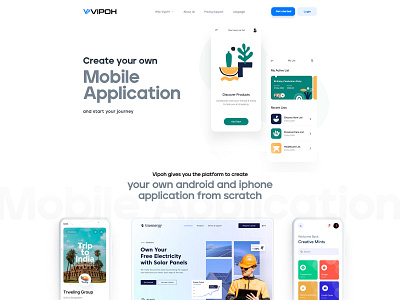 Landing Page white UI app landing page white pastel ui