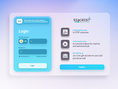 Fluent Login screen UI