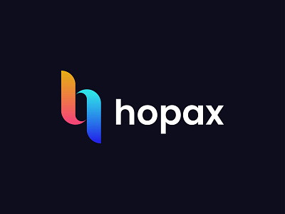 Hopax Logo Design - Modern H Letter Logo branding corporate identity gradient logo h letter logo h logo letter logo letter logo design logo logoart logobrand logoconcept logodesign logodesigner logoinspiration logomaker logonew logoshop logotype modern logo trendy logo