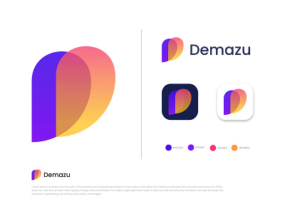 Demazu Logo Design - Modern Logo - D Letter abstract logo brand identity branding corporate branding d letter d letter logo letter logo logo logo mark logoart logobrand logoconcept logodesign logodesigner logoinspiration logomaker logonew logotype monogram logo professional logo design