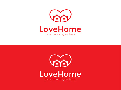 HomeLove Logo for a Real Estate Company architecture branding build building buy heart home homecare house housing investment logo logo designer love property real estate logo rent service repair service villa