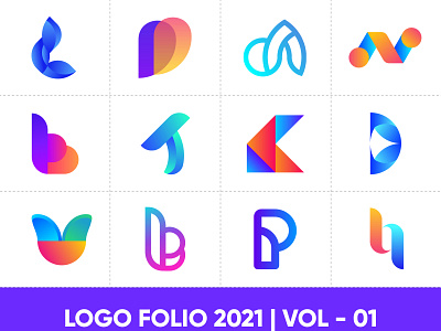 Logo Folio 2021 | VOL - 01 app icon logo brand identity branding branding and identity creative logo gradient logo letter logo logo logobrand logoconcept logodesign logodesigner logofolio logoinspiration logonew logotype modern logo trendy logo ui design website logo