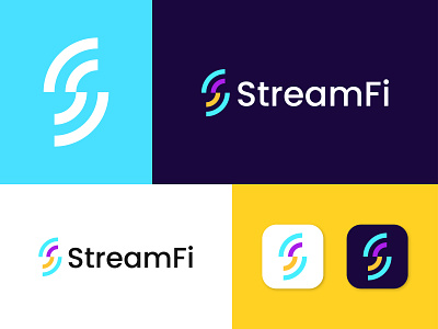 StreamFi - Modern Logo Design for Branding agency app icon branding business logo creative logo finance gradient logo graphic design identity letter logo logo logoconcept logodesigner minimalist logo modern logo ui web website wifi