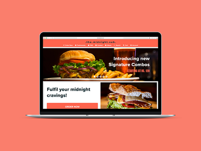 The Midnight Sub design food delivery sandwiches user experience user interface website website design