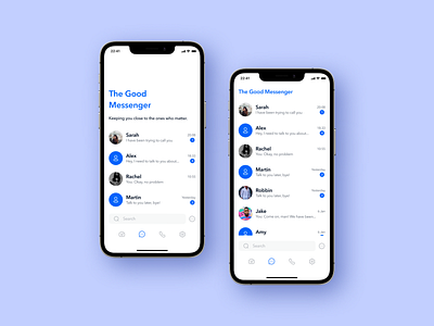 the good messenger app design chat messenger design one handed mode