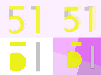 Numbers branding design typography