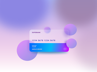 Bank Card Design blur design glassmorphism logo