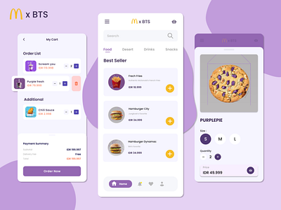 UI Design Mcdonald x BTS app design figma mcdonald ui ux web