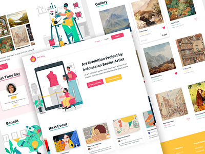 Artsy - Online Art Exhibition app design figma ui ux web