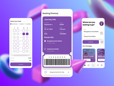 Bus Booking App booking bus booking journey ticket travel travel booking ui ux