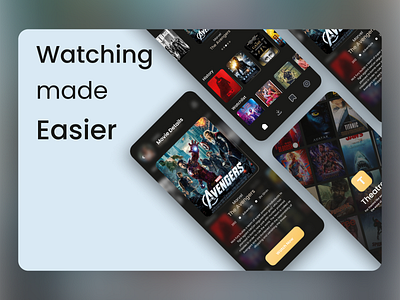 Movie Streaming App cinema concept movie streaming theatre ui ui design uiux design user research ux ux design video video player viewer visual design