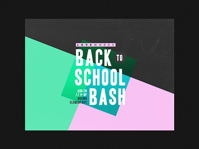 BACK TO SCHOOL BASH branding church design clean design series art texture typography