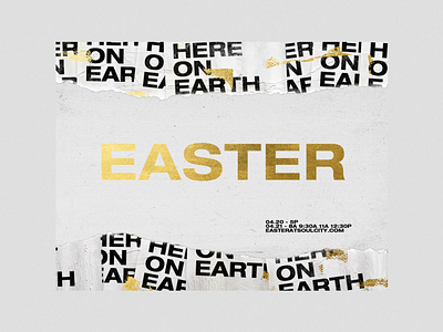 EASTER - 2019 branding church design collage design minimal series art texture typography