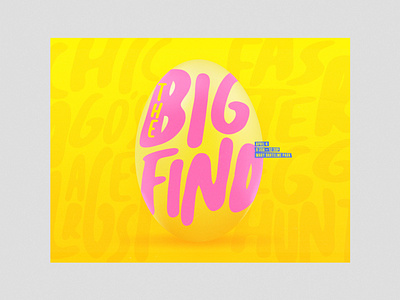 THE BIG FIND branding church design clean color design easter easter egg typography