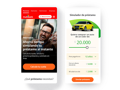 Multibank Diseño UX UI Mobile Banking App