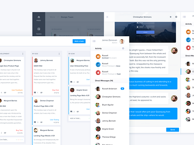 Dashboard - Tasks chat dashboard ios material design sketch tasks ui