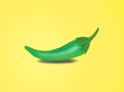 Green Chilli chilli food graphic design green illustration mirchi peppers spicy