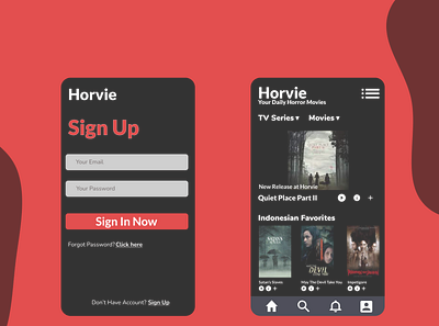 #Exploration - Horror Movies Streaming App Design design figma productdesign ui uidesign ux uxdesign