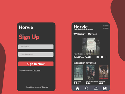 #Exploration - Horror Movies Streaming App Design