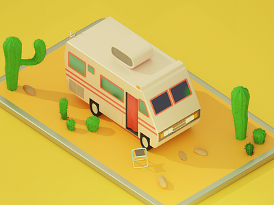 fleetwood bounder 3d blender fleetwood bounder isometric lowpoly