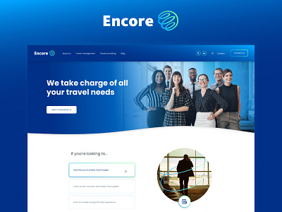 Encore Travel (website redesign) design figma illustrator photoshop site travel ui ux website
