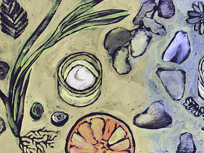 Herbal lotions beauty illustration (detail)