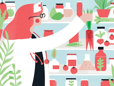 Prescribing plants, not pills. illustration plants