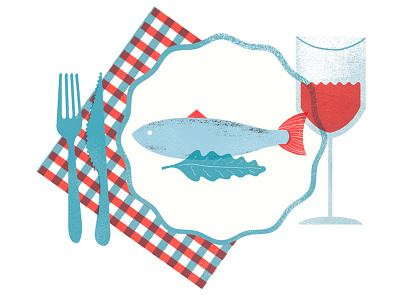 Le Chabanais food illustration illustration