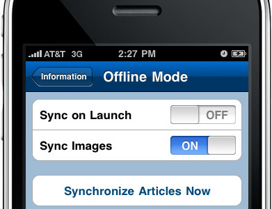 Offline Mode blue iphone ui usatoday