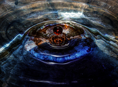 Water Droplet Photography - "Fire & Ice" abstract photography