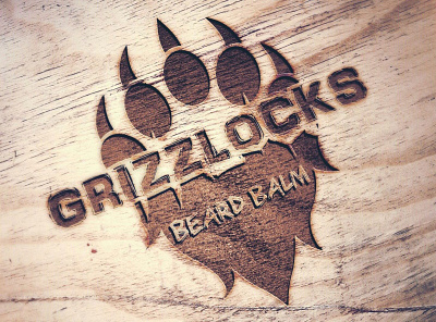 Grizzlocks Beard Balm Logo Design Mockup branding design logo