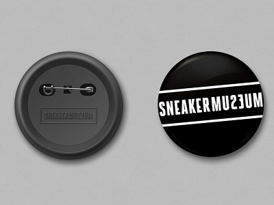 Sneaker Museum Button Design Concept branding design logo minimal