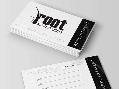 Root Hair Studio - Appointment Card Design Concept