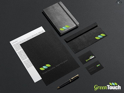 GreenTouch Industries Branding Design Concept branding design logo minimal