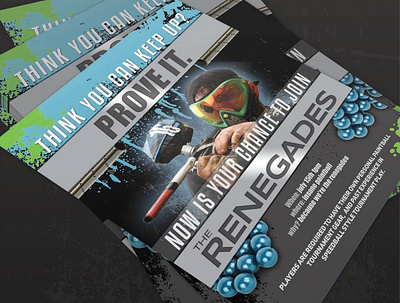 Paintball Professional Team Tryout Flyer - Design Concept branding design typography