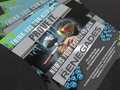 Paintball Professional Team Tryout Flyer - Design Concept