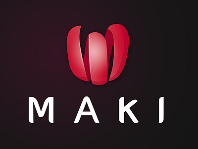 Maki logotype flower logotype m maki