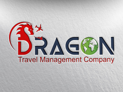 Dragon Travel Management branding design illustration logo vector