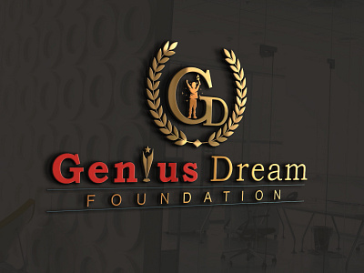 Genius Dream Foundation Logo branding design illustration logo vector